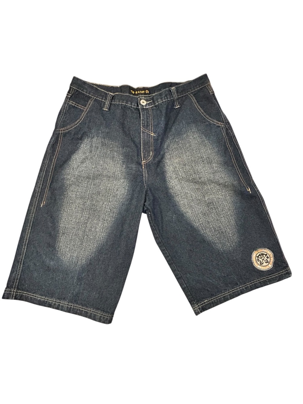 Red Ape Limited Y2K Blue Denim Shorts Men’s 38 Hip Hop Baggy Streetwear Casual